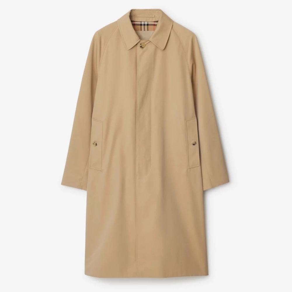 Long Camden Heritage Car Coat in Honey